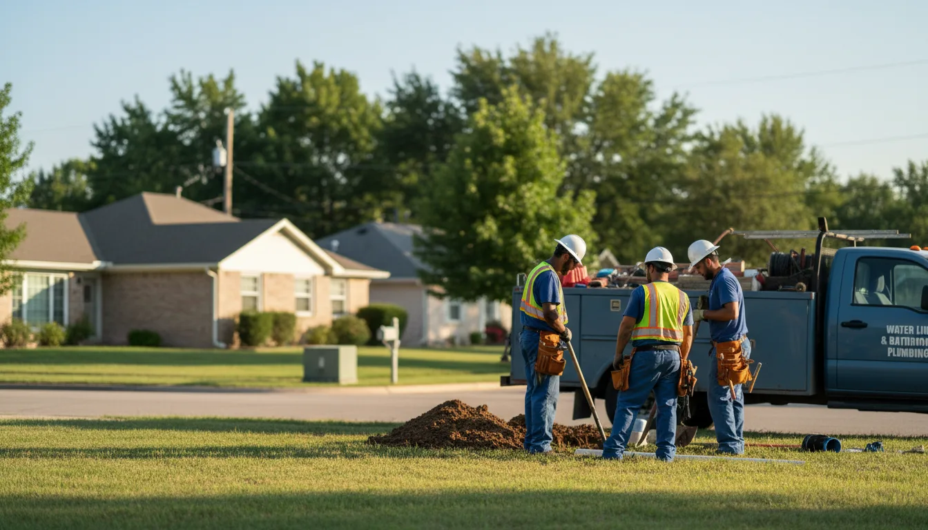 Residential water line and bathroom plumbing service in Hattiesburg, MS